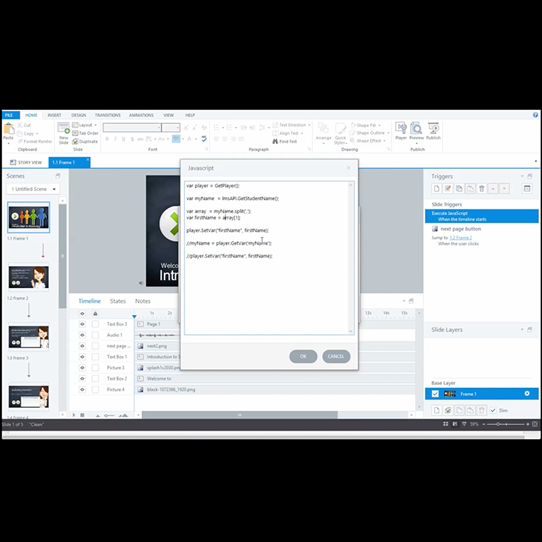 Case Study Passing Data between Desire2Learn and Storyline video